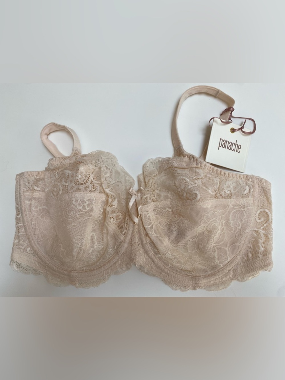 Panache Lace Underwire Bra in Nude Blush 38F NWT